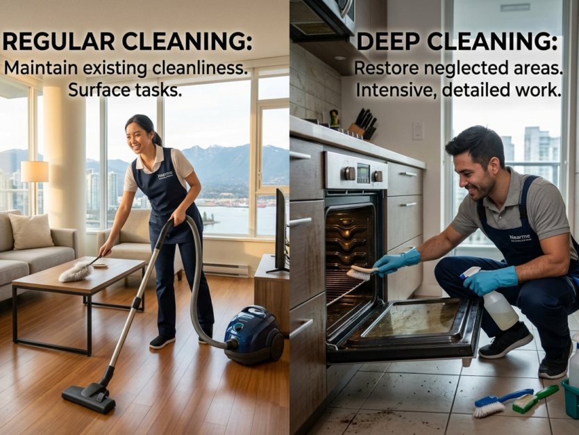 Deep Cleaning vs Regular Cleaning