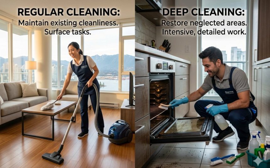 Deep Cleaning vs Regular Cleaning